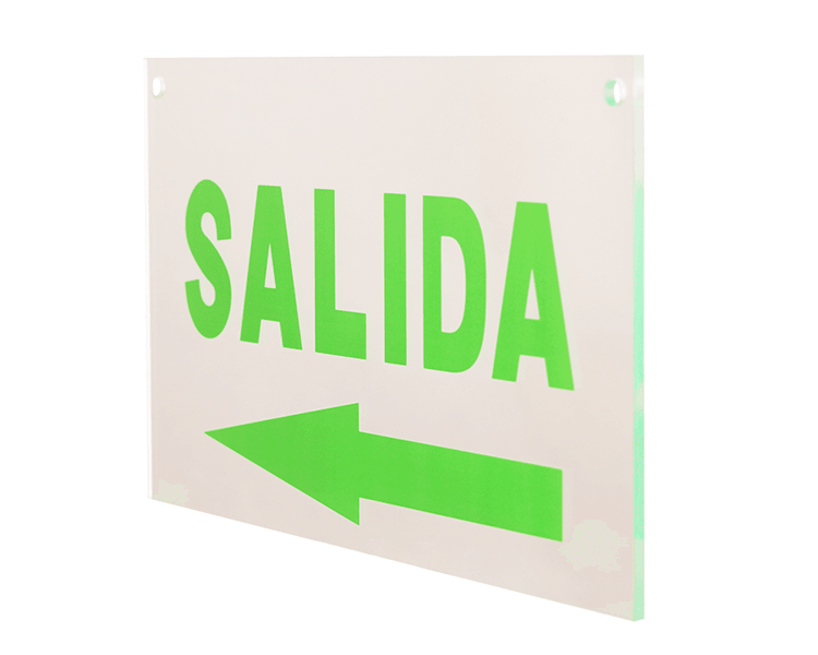 Exitus Sign Acrylic panel salsa