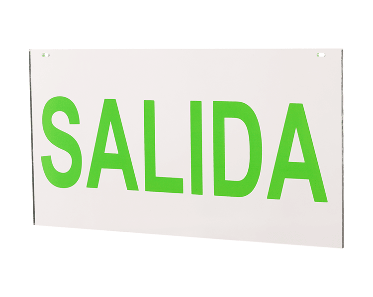Exitus Sign Acrylic panel salsa