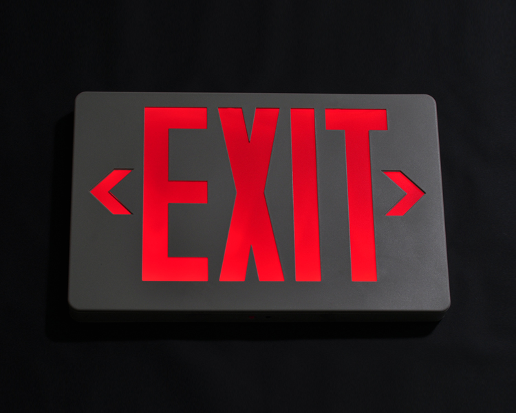 Jleed2rwem-New Slim Red DUXERIT EXITUS Sign